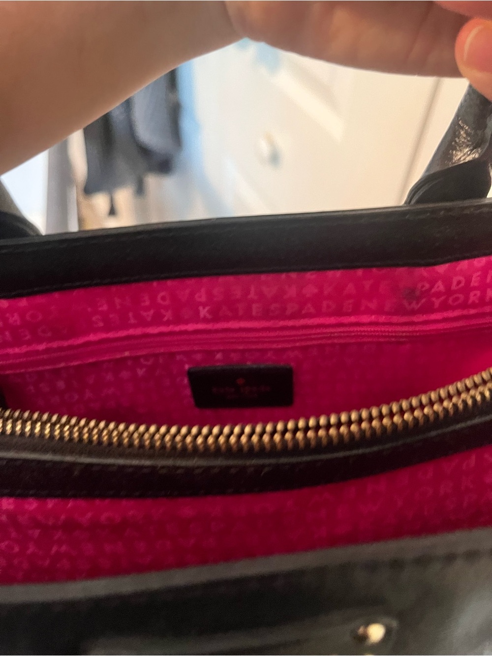 kate spade Black Leather Top-Handle Satchel with Crossbody Strap - Picture 3 of 6